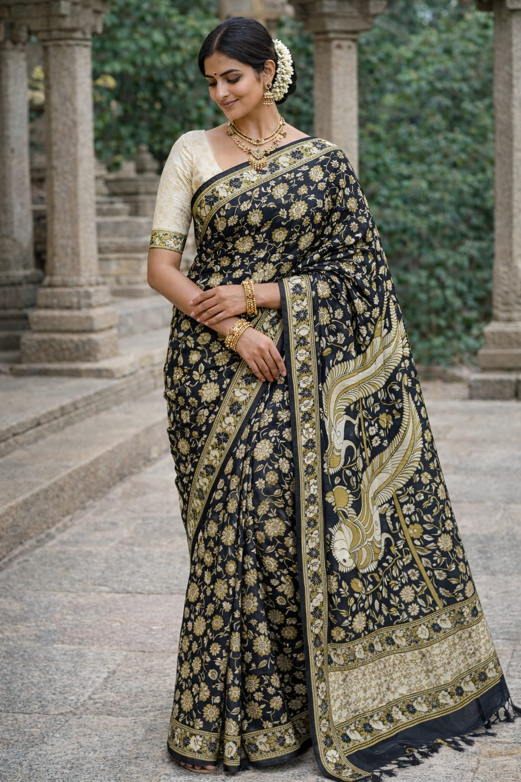 Nishi Vana - Nartha - Kalamkari saree