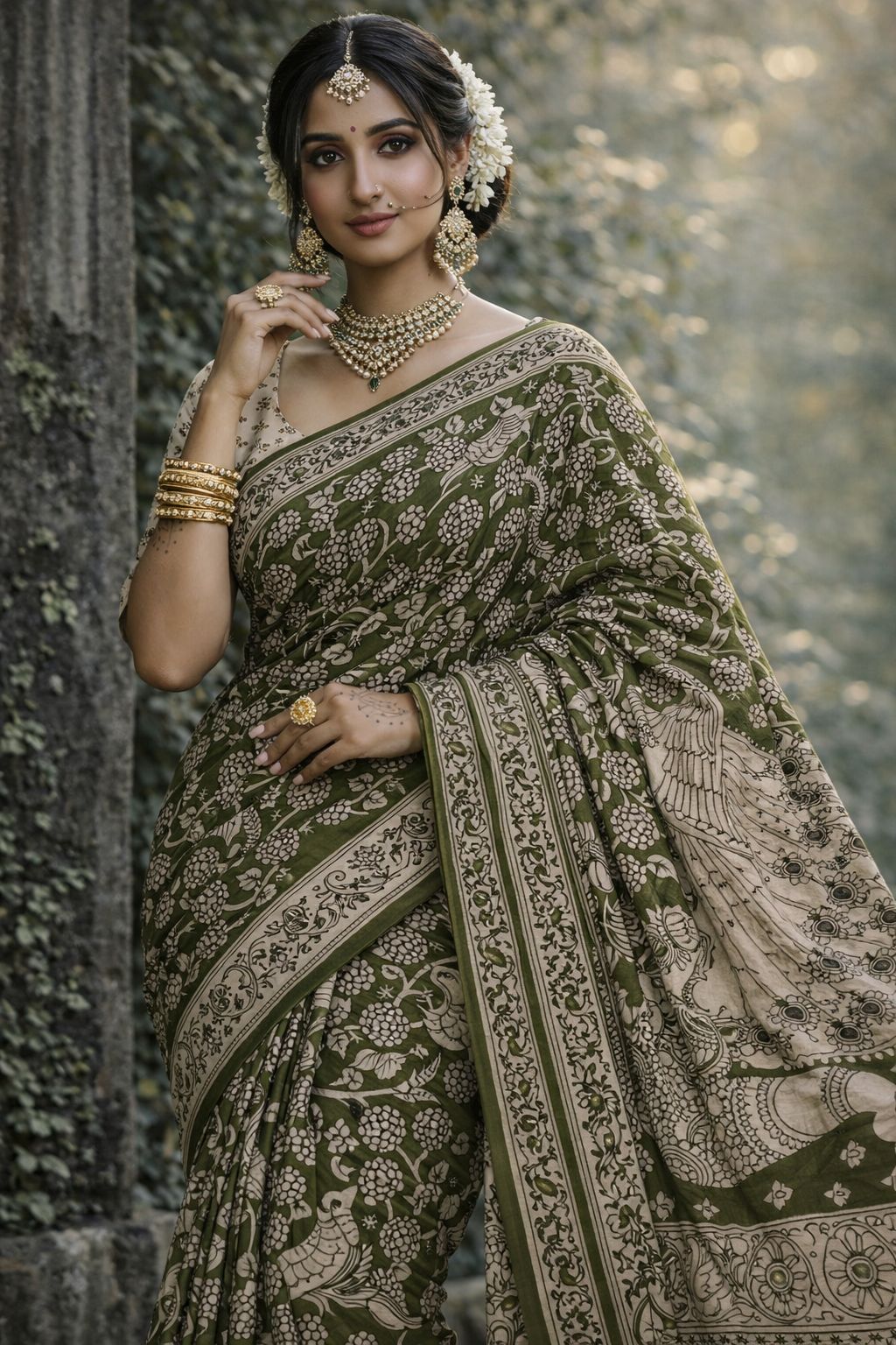 Vana Sundari - Nartha - Kalamkari Saree