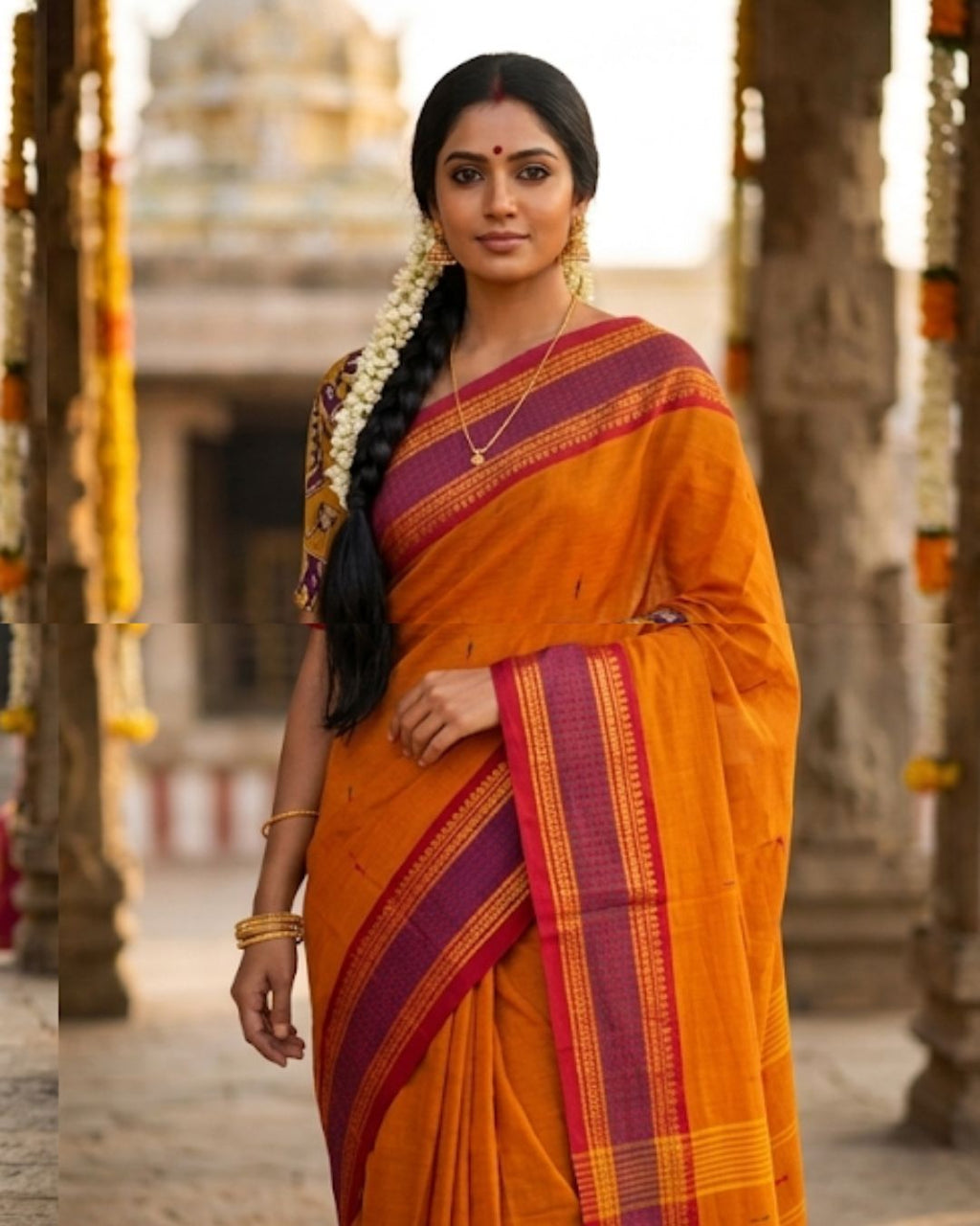 ✨  Agni Rekha - Chettiadu Cotton Saree