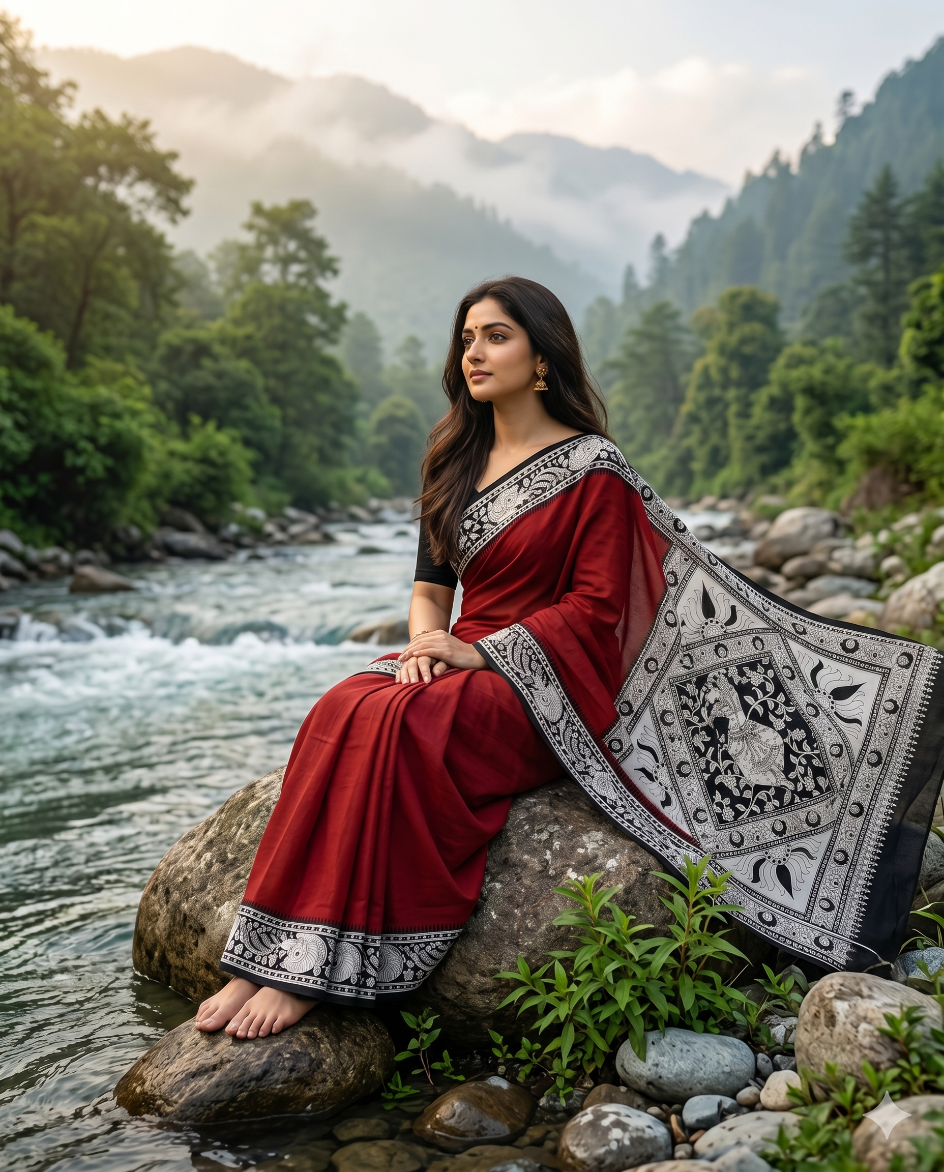 ✨ “Raga Nisha” ✨ - ❤️🖤 NARTHA – Feather Collection