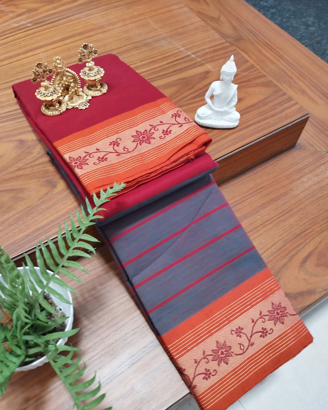 🌺 Kumkuma Megha - NARTHA – Fiesta Collection | Negamam Cotton Saree