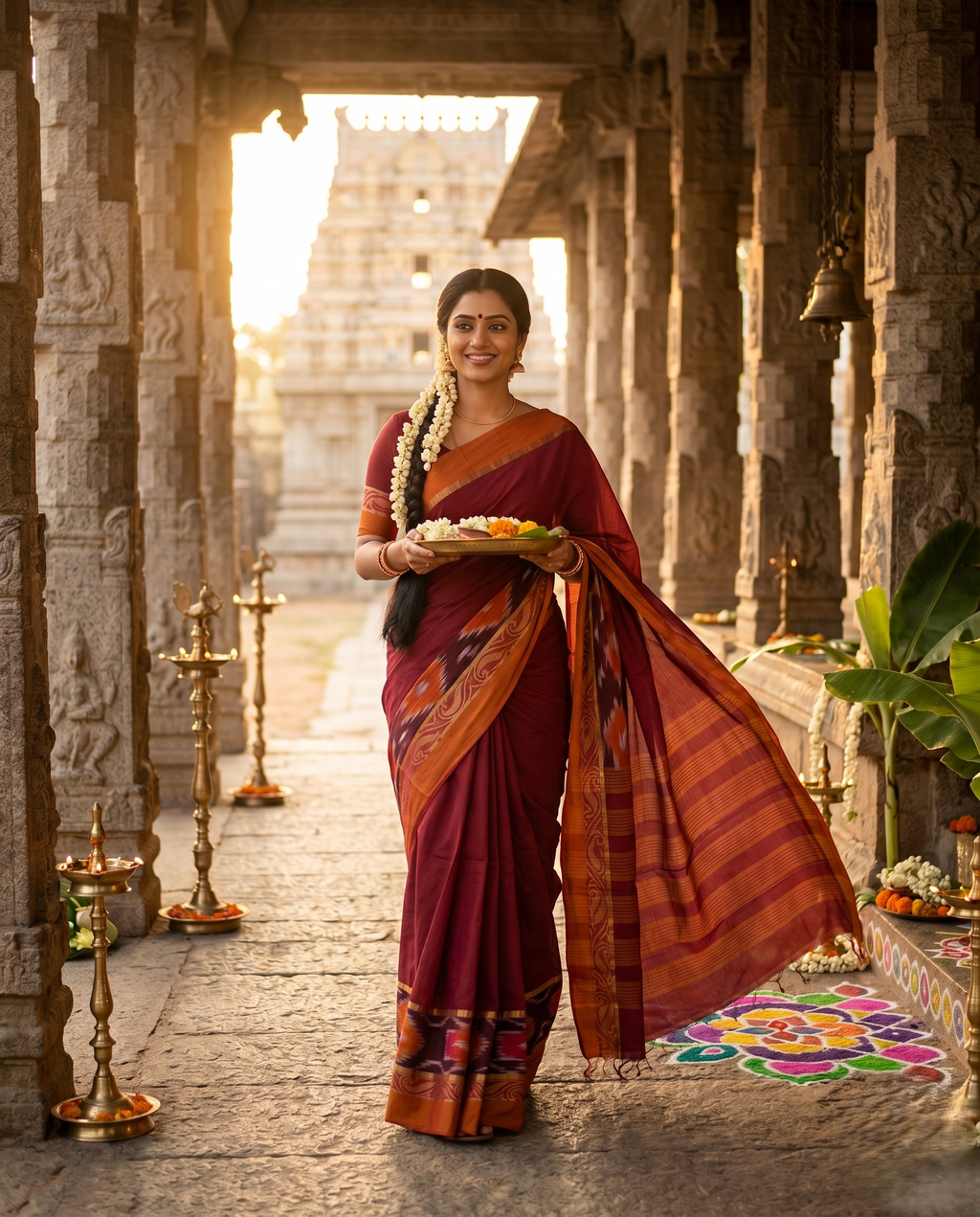 ❤️ Rakta Pallavi  - NARTHA – Fiesta Collection | Negamam Cotton Saree
