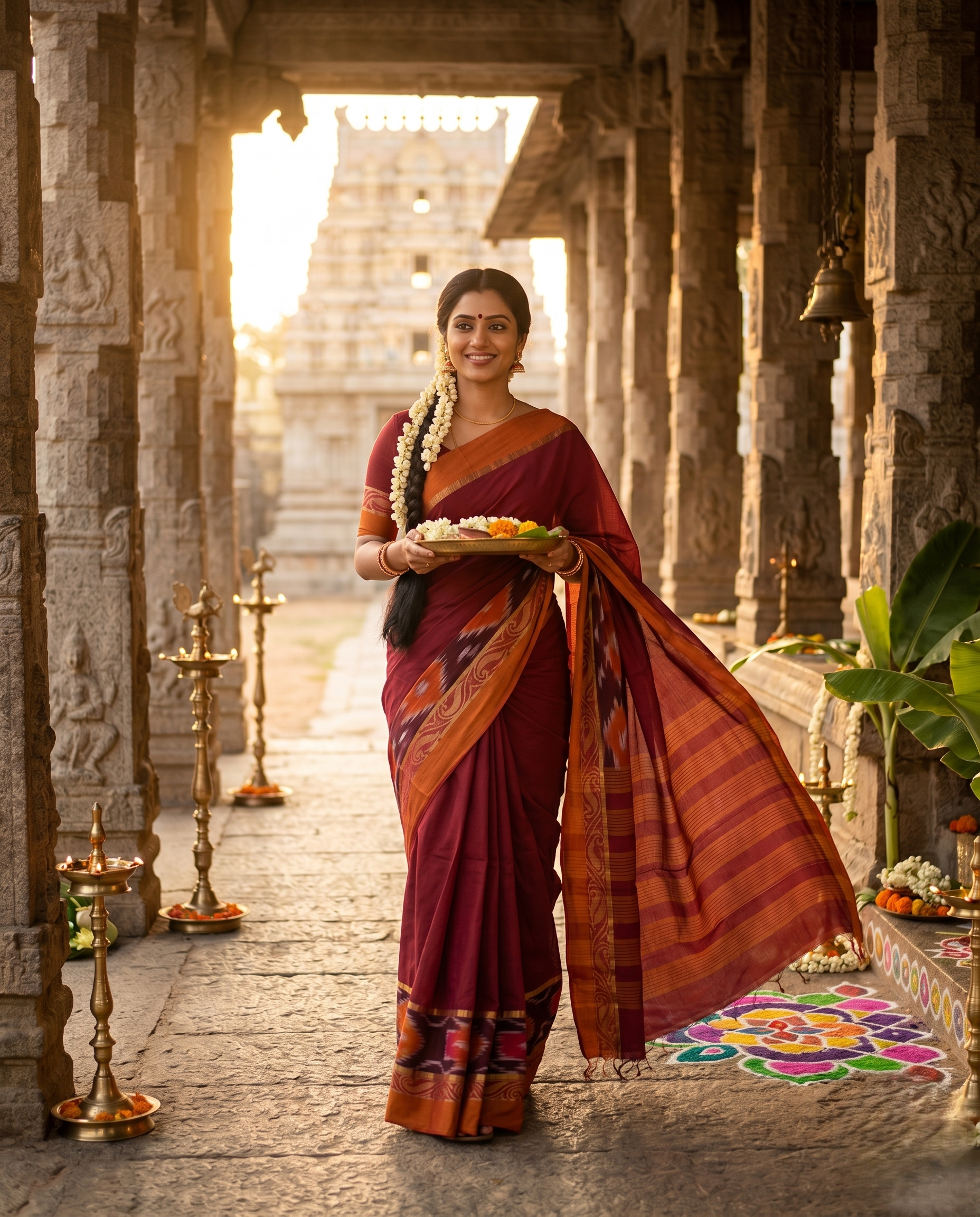 ❤️ Rakta Pallavi  - NARTHA – Fiesta Collection | Negamam Cotton Saree