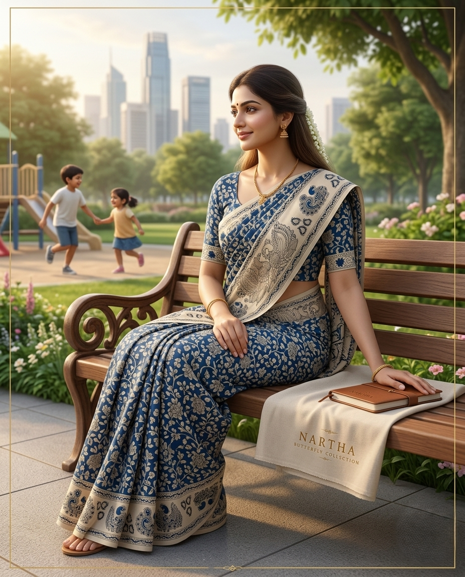 ✨ Neela Varnika ✨- 💙🪔 NARTHA – Butterfly Collection