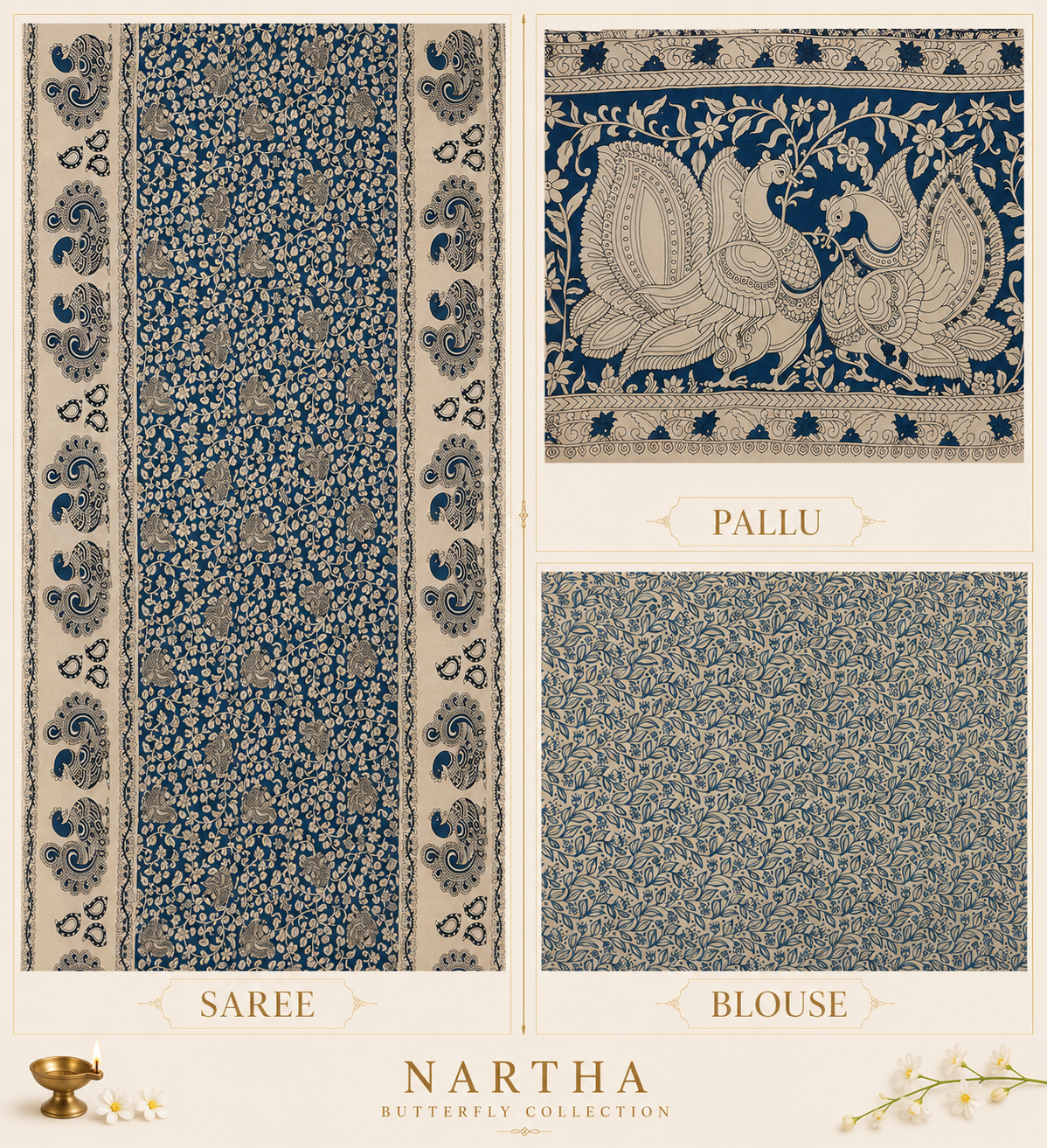 ✨ Neela Varnika ✨- 💙🪔 NARTHA – Butterfly Collection