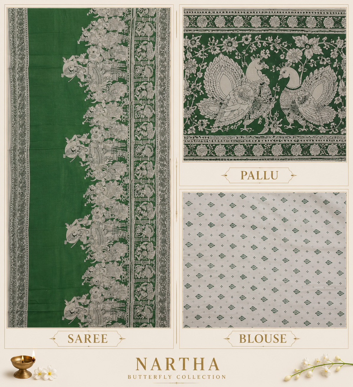 ✨ Haritha Mayuri ✨ - 🌿🦚 NARTHA – Butterfly Collection