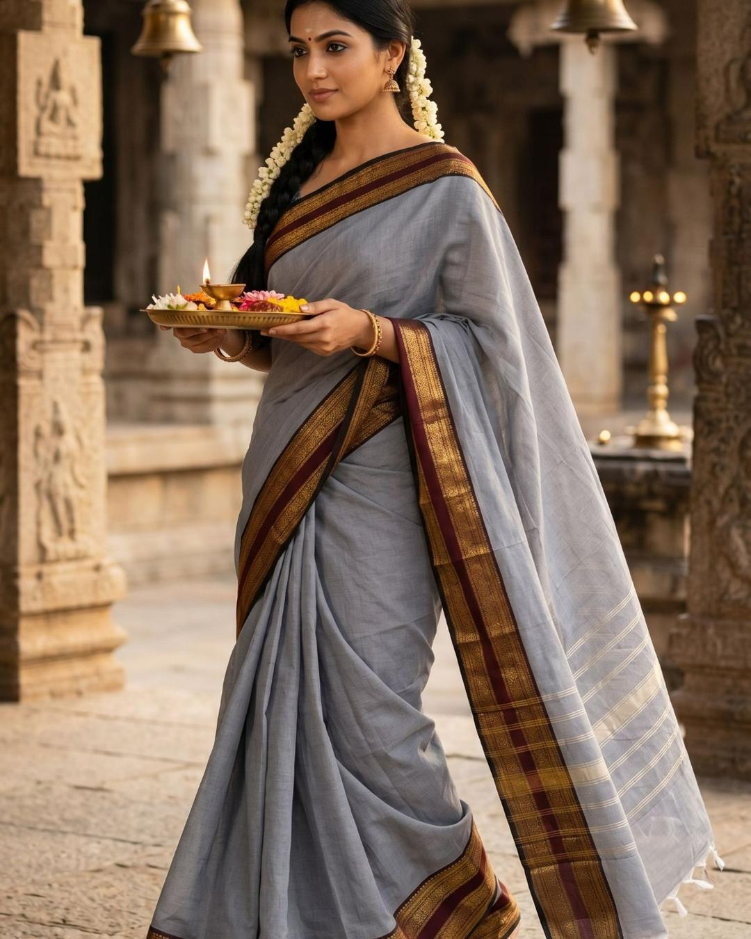 🪶 Dhavala Saumya - NARTHA Fiesta – Chettinad Collection