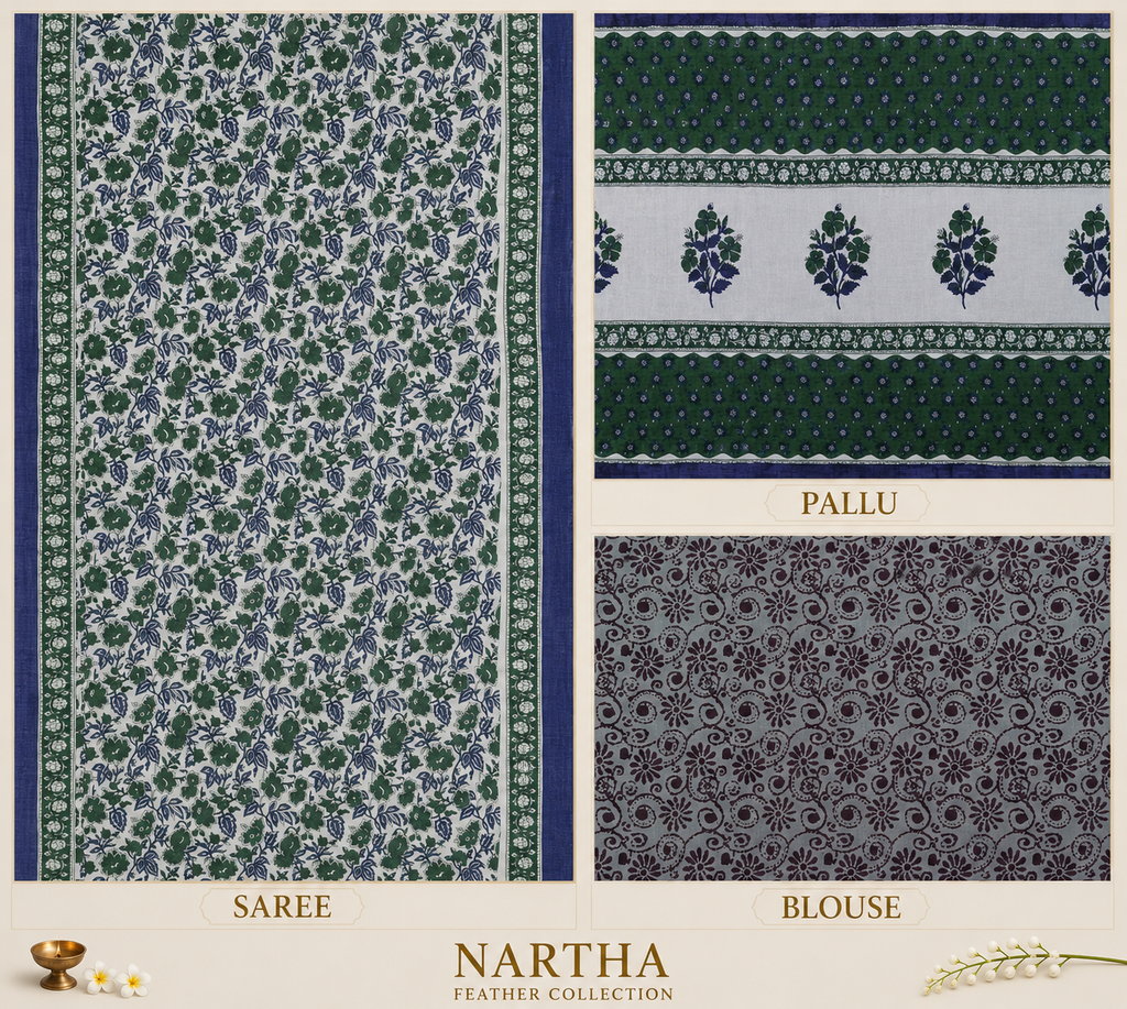 💙🌿Neelima Roopa  - ✨ NARTHA – Feather Collection ✨