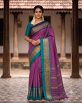 💜🌊 Kahlāra Sāgari — NARTHA Fiesta Collection Madurai Chettinadu Pure Cotton Saree