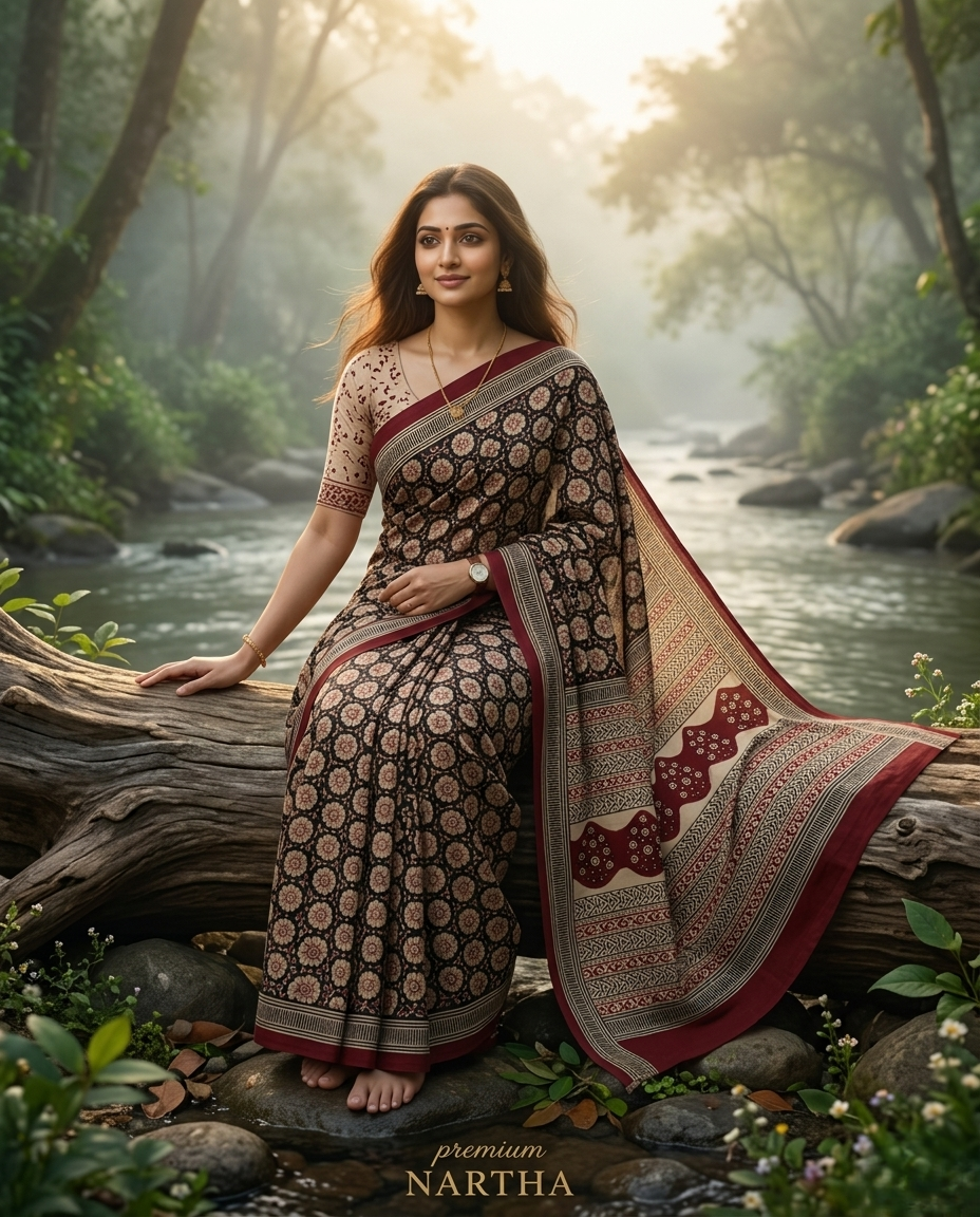 ✨ “Mrinalika Vana” ✨-🌺🖤 NARTHA – Feather Collection