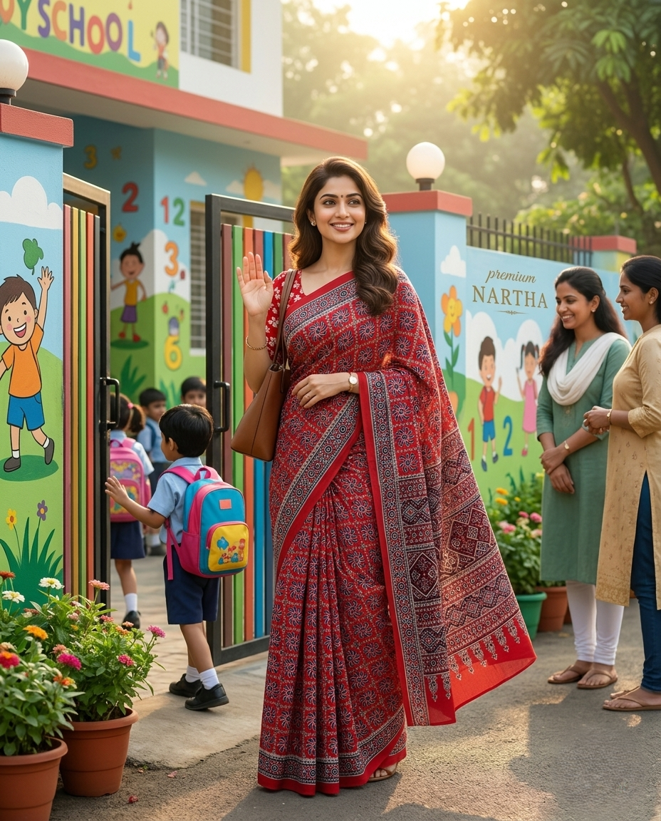 ✨ “Sindhura Valli” ✨ - ❤️🌺 NARTHA – Feather Collection