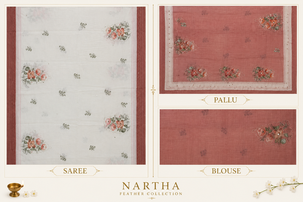 ✨ Rukma Karnika ✨ - 🤍🌸 NARTHA – Feather Collection