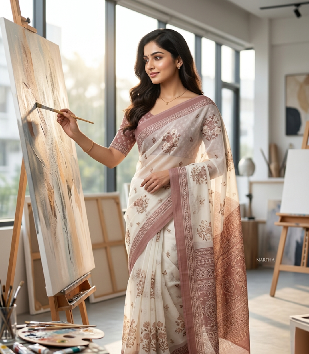 ✨ Rukma Karnika ✨ - 🤍🌸 NARTHA – Feather Collection