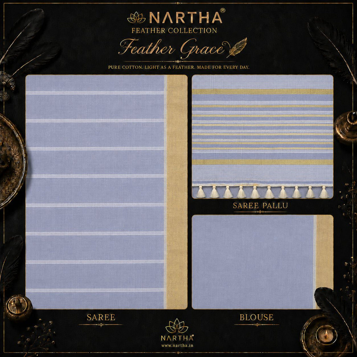 💜✨ Neelima Svarna Rekhini – NARTHA - Feather Grace