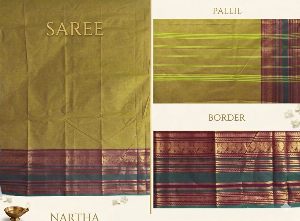 🪶 Harita Manjari  - NARTHA Fiesta – Chettinad Collection