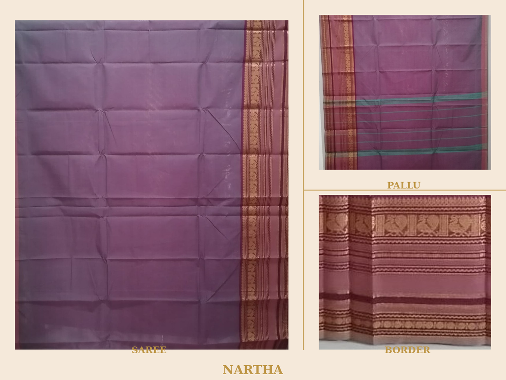 🪶 Mauve Mridula  - NARTHA Fiesta – Chettinad Collection