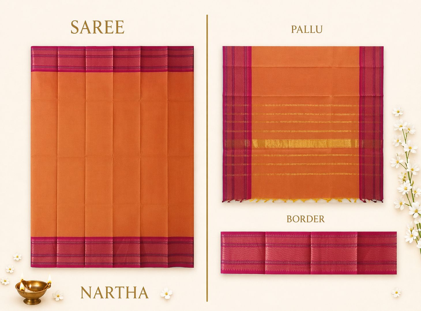 🪶Kumkuma Varnika - NARTHA Fiesta – Chettinad Collection