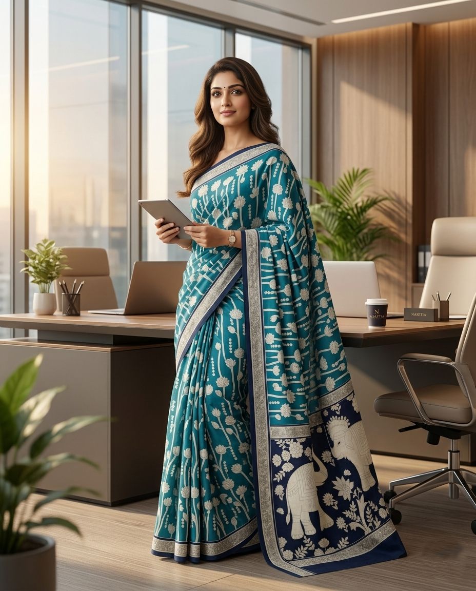 ✨ “Neela Suma malika” ✨ - 💠🐘 NARTHA – Feather Collection