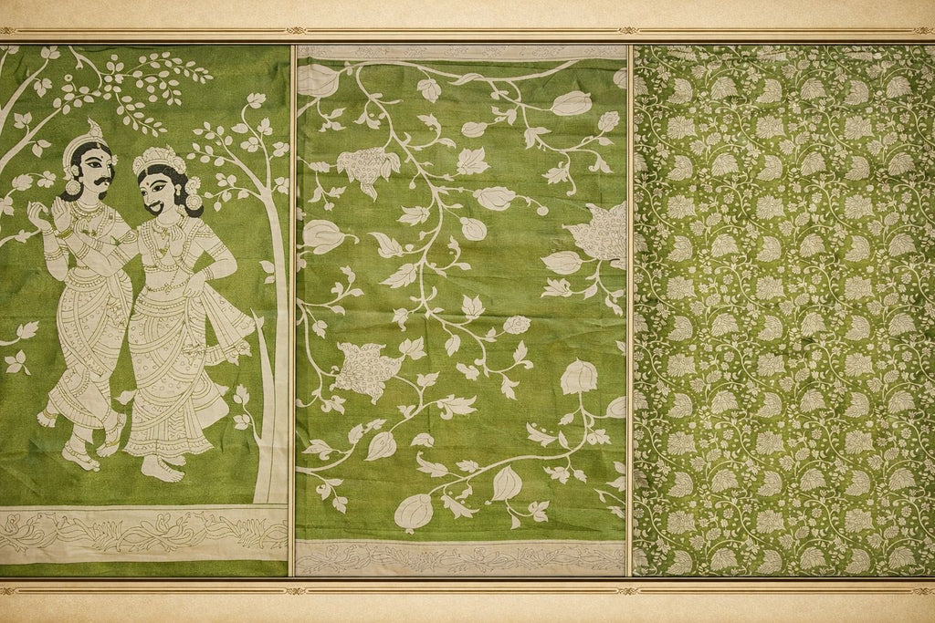 Vana Jaala - Nartha - Kalamkari Saree