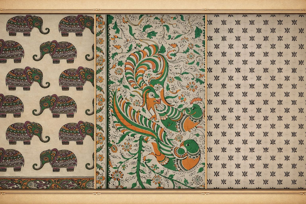 Vana Chitra - Nartha - Kalamkari Saree