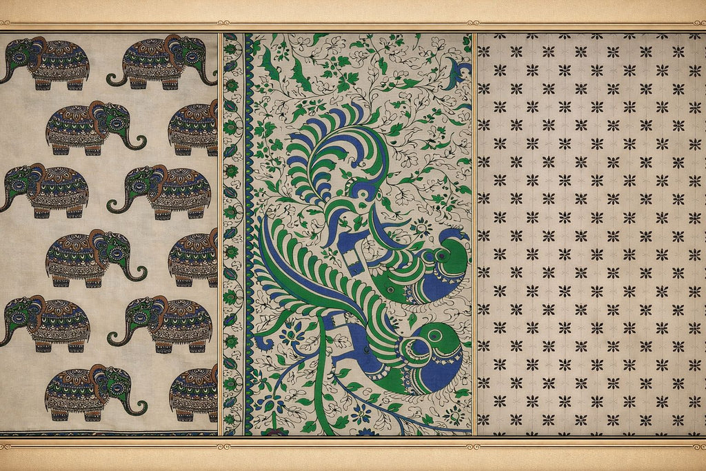 Vichitra Vana - Nartha - Kalamkari Saree