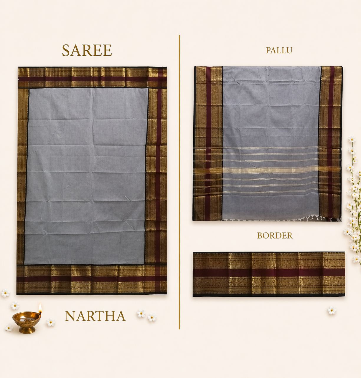 🪶 Dhavala Saumya - NARTHA Fiesta – Chettinad Collection