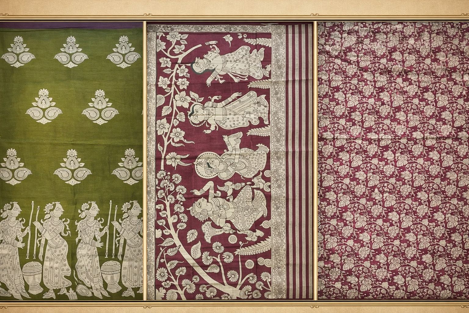 Nritya Vana - Nartha - Kalamkari Saree